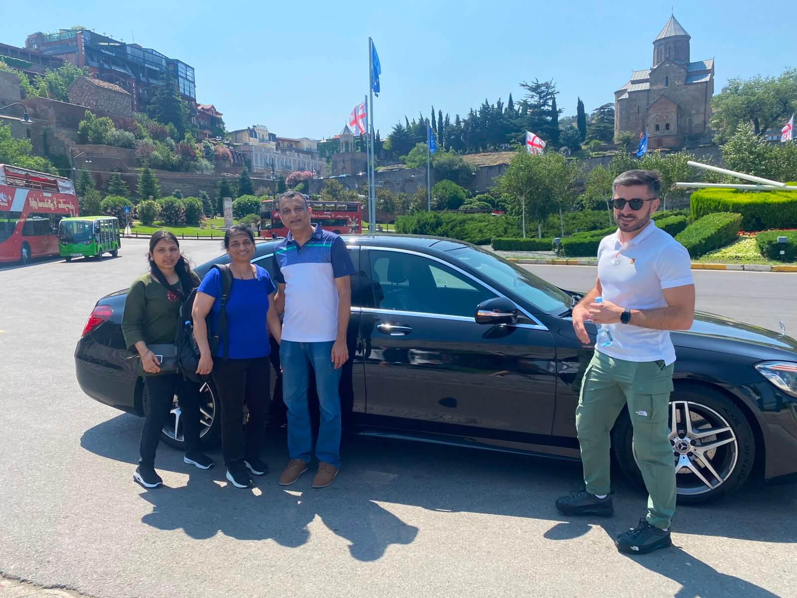 Guests travelling with a private driver in Tbilisi